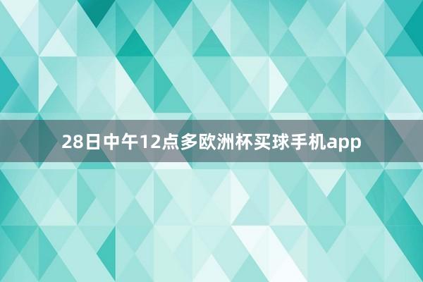 28日中午12点多欧洲杯买球手机app