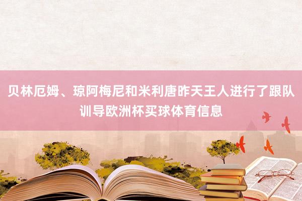 贝林厄姆、琼阿梅尼和米利唐昨天王人进行了跟队训导欧洲杯买球体育信息